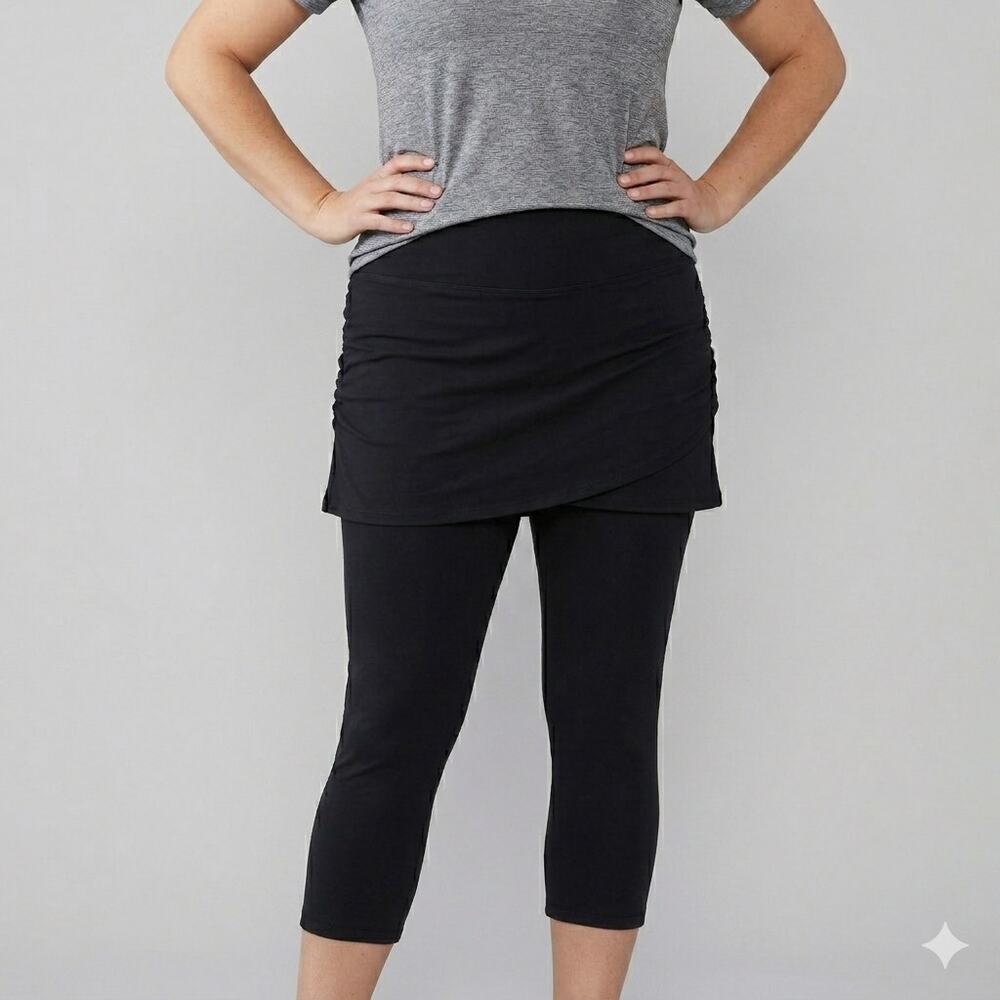 Lysse Skirt Leggings Sport Athletic Womens Large Stretch Cotton Jersey Knit NWT